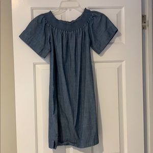 Denim off the shoulder dress